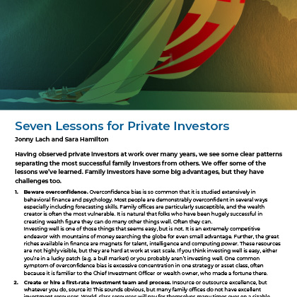 Seven Lessons for Private Investors