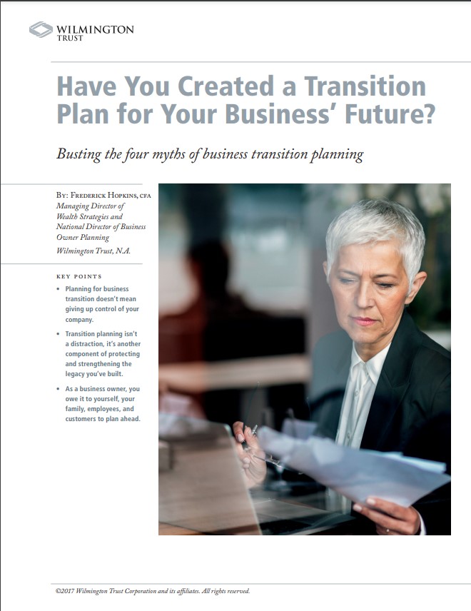 Have You Created a Transition Plan for Your Business' Future?